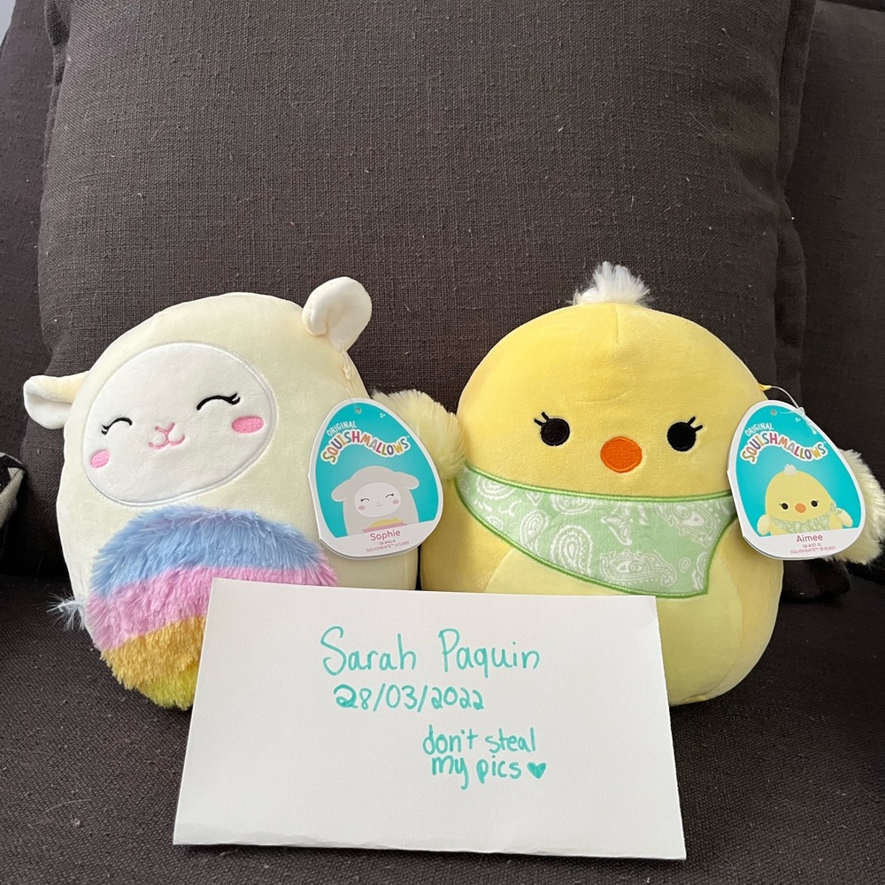 Aimee & Sophie easter squishmallows